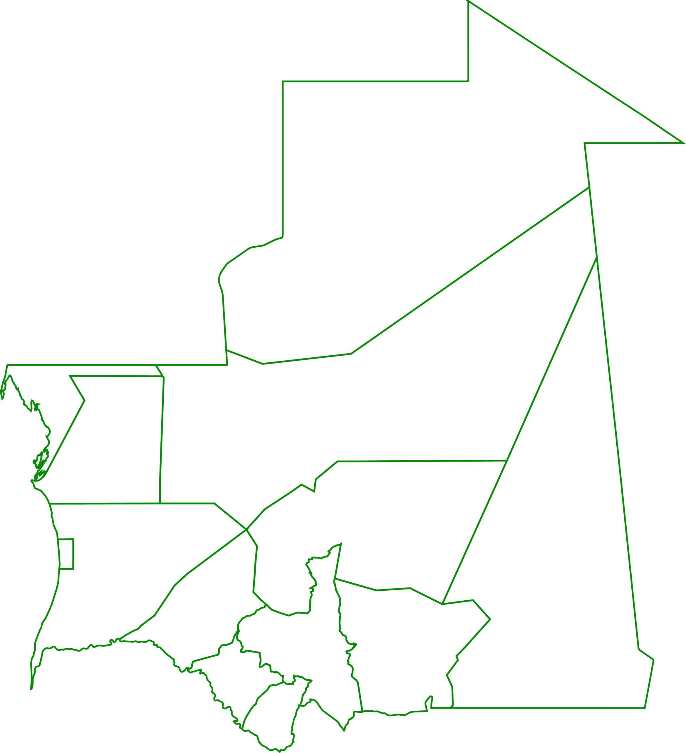 Map of Mauritania